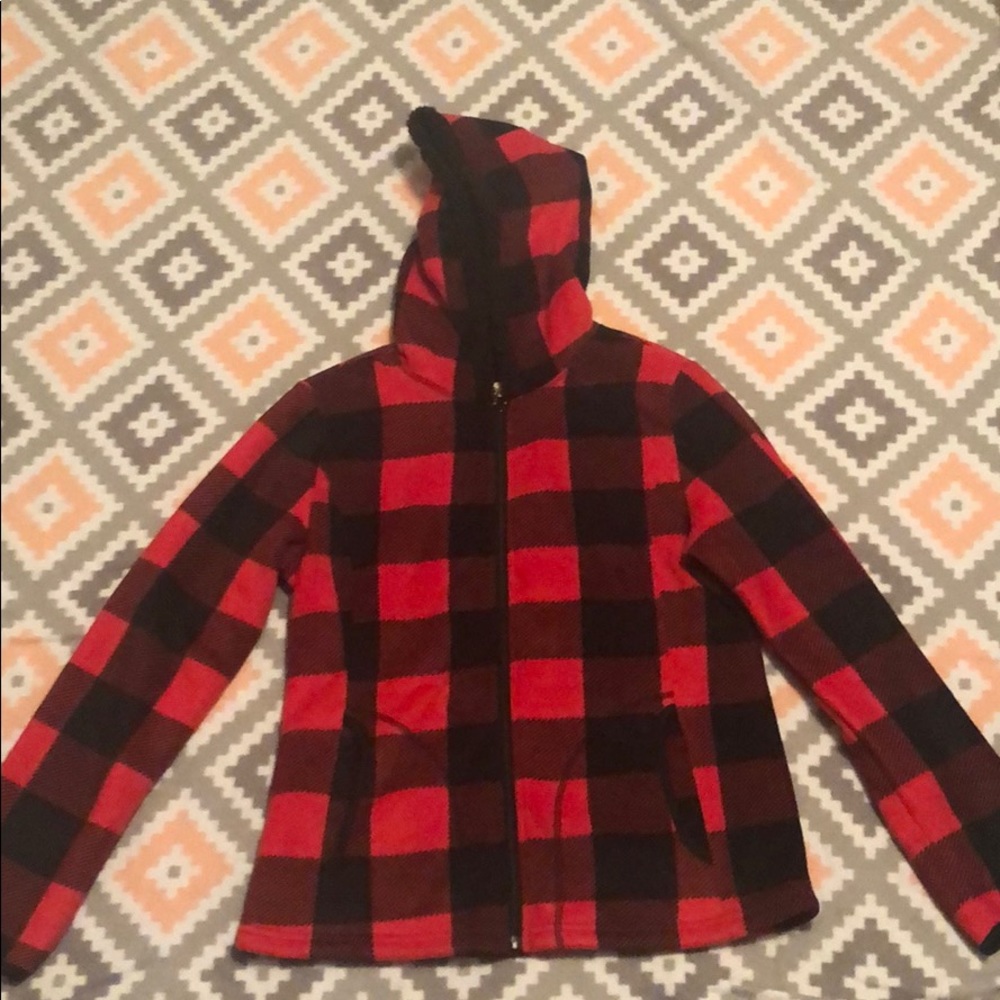 Red and black jacket